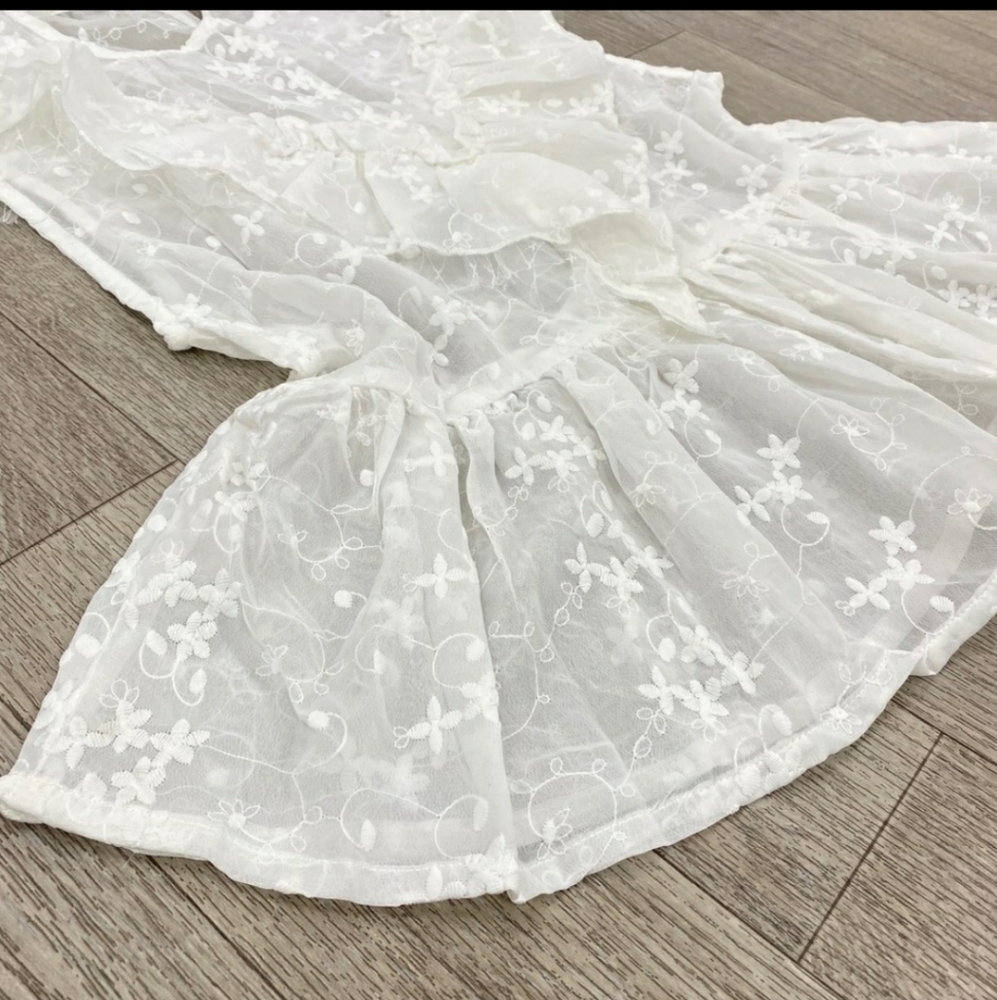 1 med left💗NEW POL ruffle top Ivory - Picture 5 of 11
